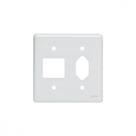 Placa Perlex Branca 4X4 (2 Saida+Tomada) 23Pl2/1T