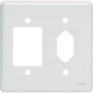 Placa Perlex Branca 4X4 (3 Saida+Tomada) 23Pl3/1T