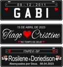 Placa personalizada pvc carro tampa placas