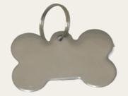 placa pet de identificação caes formato osso em inox kit 100 peças