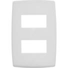 Placa Pial Plus+ Branca 4X2 - 2 Modulos Separados - 618506Bc