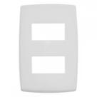 Placa Pial Plus+ Branca 4X2 - 2 Modulos Separados - 618506Bc