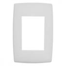 Placa Pial Plus+ Branca 4X2 - 3 Modulos - 618503Bc