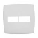 Placa Pial Plus+ Branca 4X4 - 1 Modulo Horizontal + 1 Modulo Horizontal - 618511