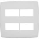 Placa Pial Plus+ Branca 4X4 - 2 Modulos + 2 Modulos Separados - 618514Bc