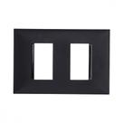 Placa Pial Plus+ Preta 4X2 - 2 Modulos Separados - 618506Pt Placa Pial Plus+ Preta 4X2 - 2 Modulos Separados - 618506Pt