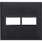 Placa Pial Plus+ Preta 4X4 (1+1 Horizontal) 618511Pt Placa Pial Plus+ Preta 4X4 (1+1 Horizontal) 618511Pt