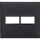 Placa Pial Plus+ Preta 4X4 - 1 Modulo + 1 Modulo Horizontal