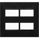 Placa Pial Plus+ Preta 4X4 (2+2 Distanciada) 618514Pt