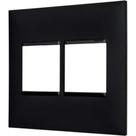 Placa Pial Plus+ Preta 4X4 (2+2 Horizontal) 618512Pt