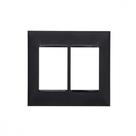 Placa Pial Plus+ Preta 4X4 (3+3 Horizontal) 618516Pt
