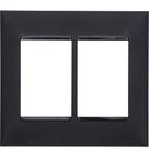 Placa Pial Plus+ Preta 4X4 - 3 Modulos + 3 Modulos Horizontais