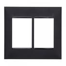 Placa Pial Plus+ Preta 4X4 - 3 Modulos + 3 Modulos Horizontais