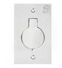 Placa piso 4x2 tomada aluminio + tomada 20a - 7 peças