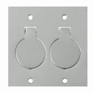 Placa Piso 4x4 Aluminio 2x Tomada Unha