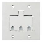 Placa Piso Inox 4x4 1 Unha P/3 Rj11/45 Nova Stamplac