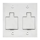 Placa Piso Inox 4x4 2 Unhas Quadrada Nova Stamplac