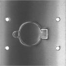 Placa Piso Inox 4X4''Tomada Universal''Com 1 Tampa Unha Pi44Tu