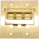 Placa Piso Latao 4X4 Tampa Basculante Para 3Rj1.1/45 Pl44Rj Placa Piso Latao 4X4 Tampa Basculante Para 3Rj1.1/45 Pl44Rj