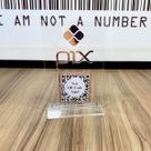 Placa Pix Pagamento QrCode De Mesa Balcão c/ base - Acrílico