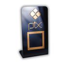 Placa Pix Para Pagamento QR Code Preta - Kit 10 UNID COR: Preto com Bronze