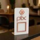 Placa Pix QR Code Display Para Pagamentos Acrílico 3mm branco