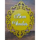 Placa Plaquinha Quadro Bem Vindos Parede Decoração Moderna Madeira MDF