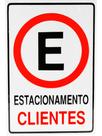 Placa Plástica Sinalizar Estacionar Estacionamento Clientes