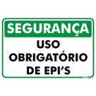 Placa PR1025 Segurança Uso Obrigatório de EPIs 0,80mm 20x30