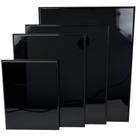 Placa Premium com Acabamento Piano Alto Brilho Preto 23 x 30 cm