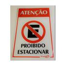 Placa - proibido estacionar / em ps 30 x 20cm emplac br