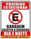 Placa Proibido Estacionar Garagem Guincho Lei 9503-97 40 x 50 cm