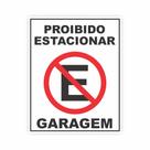 Placa Proibido Estacionar PVC 1mm Visivel Garagem Tam 40x30