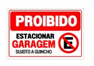 Placa PROIBIDO ESTACIONAR tam. 30x20cm Placa PROIBIDO ESTACIONAR tam. 30x20cm