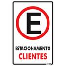Placa PS-02 Estacionamento Clientes 0,80mm 20x30
