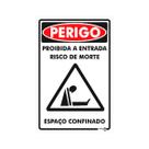 Placa PS-657 Perigo Espaço Confinado 0,80mm 20x30