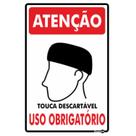 Placa PS-785 Atenção Uso Obrigatório de Touca 0,80mm 20x30