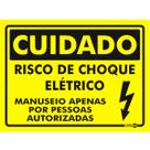Placa PS-873 Cuidado Risco de Choque Elétrico 0,80mm 15x20