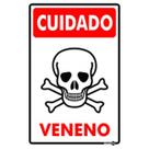 Placa PS86 Cuidado Veneno 0,80mm 20x30