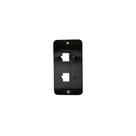 Placa pvc 2 rj45 3/4" preta - maxxbox