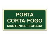 Placa PVC 25x15 PAF316 m4 Porta Corta Fogo Emergencia Fotoluminescente