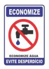 Placa Pvc Economize Água Auto-adesiva Jaime
