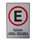 Placa pvc estacionamento carga / descarga