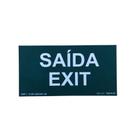 Placa PVC Fotoluminescente Saída Exit Emergência