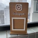 Placa QR Code em Madeira MDF - Display Informativo para Balcão, Mesa