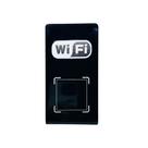 Placa QR Code WiFi Acrílico Display de Balcão Comércio