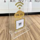 Placa QrCode de WiFi De Mesa ou Balcão com base de Acrílico Placa QrCode de WiFi De Mesa ou Balcão com base de Acrílico