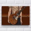Placa Quadro Anime Guitarra Les Paul Alta Qualidade 30x30cm Placa Quadro Anime Guitarra Les Paul Alta Qualidade 30x30cm