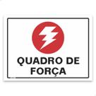 Placa Quadro De Força Sinalização Energia 20x15cm Branco Placa Quadro De Força Sinalização Energia 20x15cm Branco