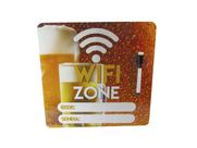 Placa Quadro Decorativa Wifi Zone de Metal c/ Caneta 29cm